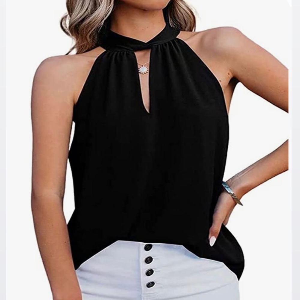 Black halter top